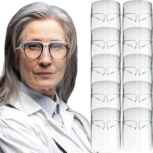 11PK Face Shield Glasses Frame Safety Anti Fog Mask